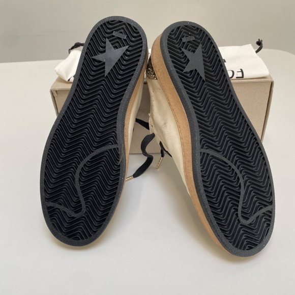 Golden Goose Ball Star Sneaker Leather/Seedpearl/Platinum Glitter 38 New in Box - Picture 6 of 12